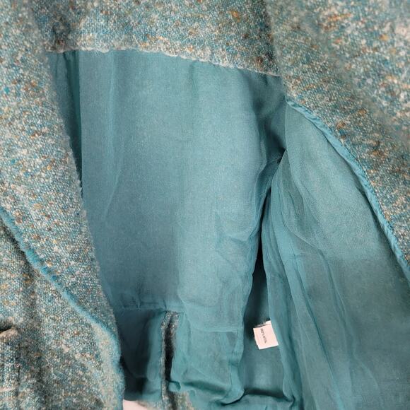 Marc Jacobs womens speckled blue wool tweed blazer jacket size 6 - Picture 5 of 11